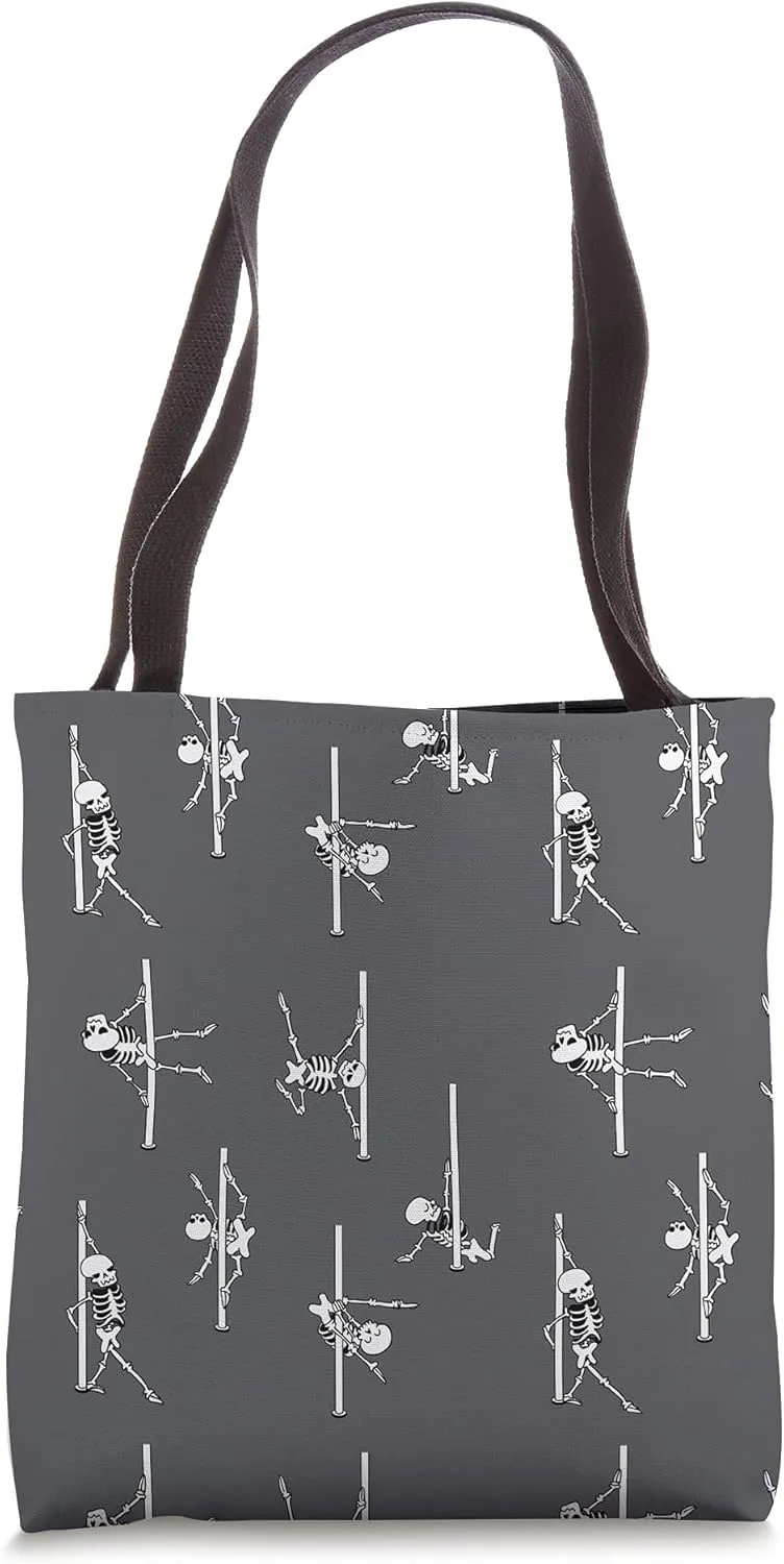 Skeleton Pole Dancing Club Tote Bag
