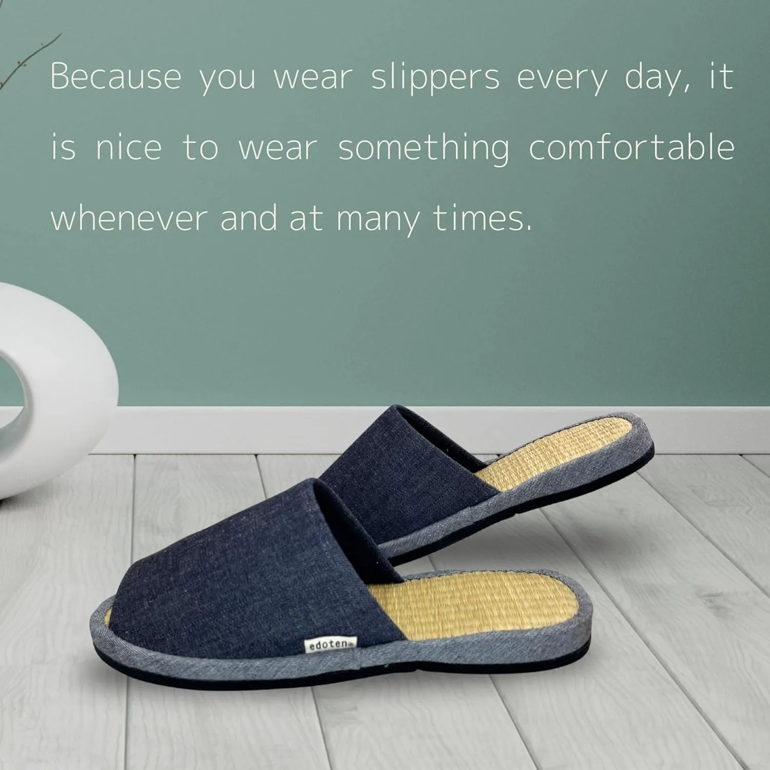 Slippers Scuffs Room Shoes Rush Made in Japan Okayama Denim Front Opening At Home Men's Ladies'
