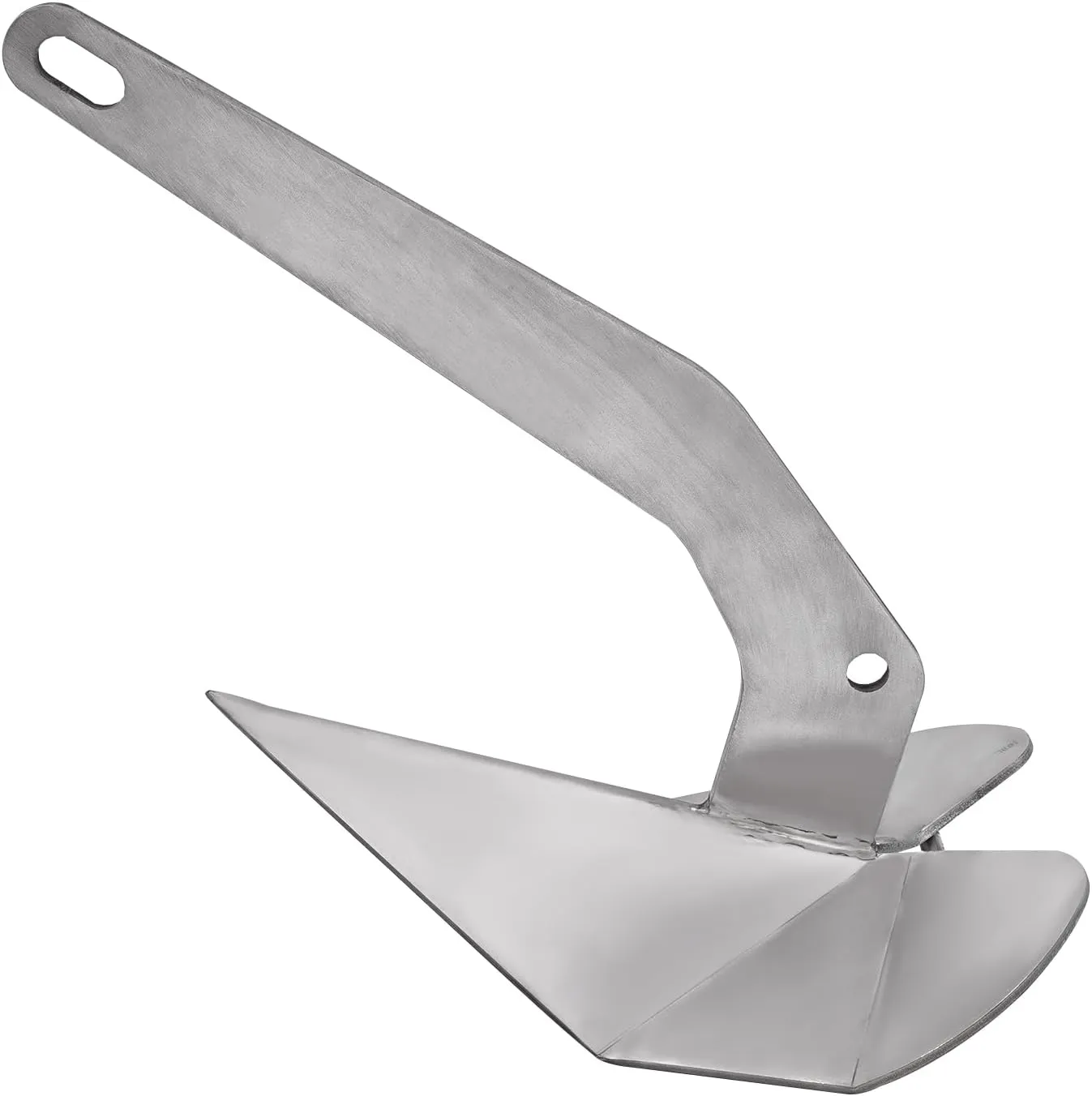 Small Yacht Boat Anchor, 10/14/17/18/22/32/33/43 lbs Triangular Shape Marine Stainless Steel 316 Wing Style Anchor for Boats, Boat Anchor, Small Yachts Silver