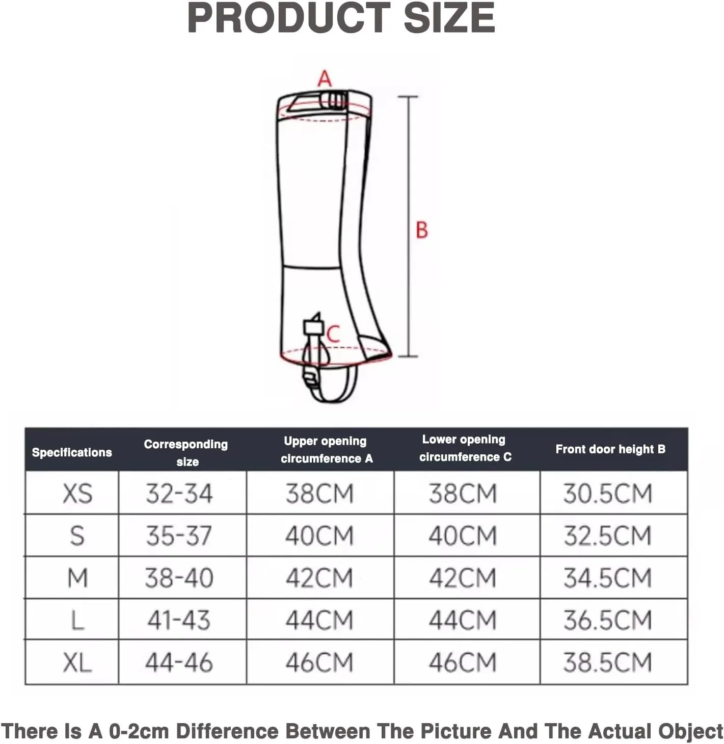 Snow Boots Hiking Leggings Adjustable Breathable Gaiters Snow Gaiters Ski Leggings,Zipper Design TPU Buckle Strap,Suitable for Snowshoeing Hiking Mountaineering