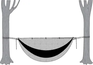 Snugpak Hammock Net, No-See-Um Mosquito Mesh, Vertical Zip Exit, Olive