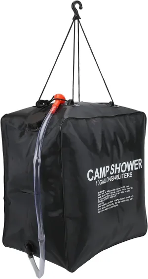 Solar Shower Bag, Portable Water Bag, High Capacity Energy Heated Solar Water Heater with Shower Nozzle for Outdoor Camping, Beach, Swimming, Travel