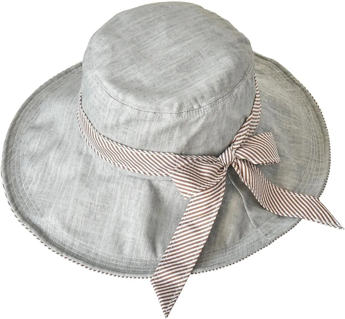 SOMALER Sun Hats for Women Roll-up Wide Brim Summer Beach Hat Foldable Floppy Cotton Hat