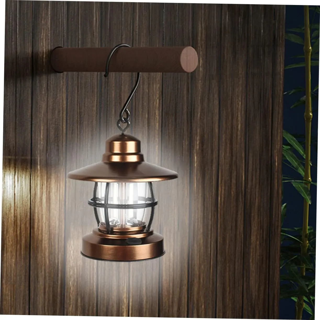 Sosoport 4pcs Solar-Powered Outdoor Hanging Lantern Light Camping Lamp for Tent Garden Camping Hiking Hunting