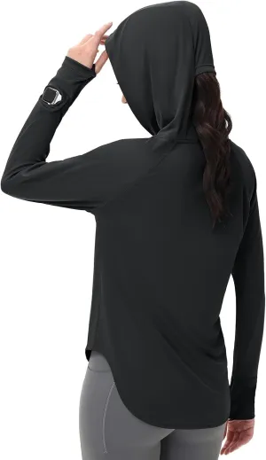 SPEXIAL Women's UPF 50  Sun Shirt SPF Long Sleeve Fishing Hiking Shirts with Hoodie UV Protection Lightweight Outdoor