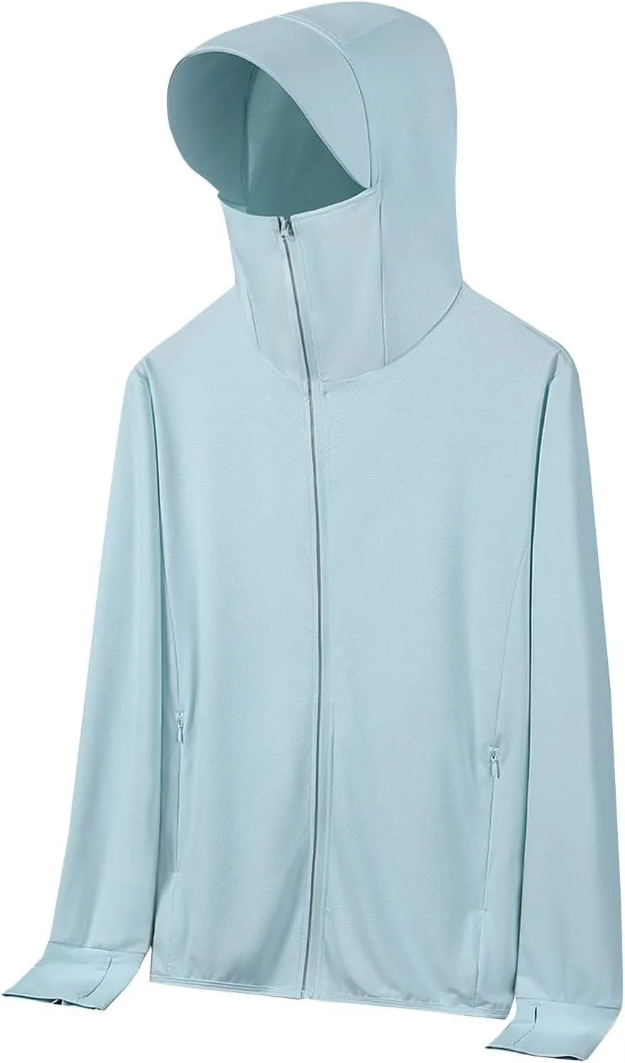 SPF Shirts for Women Long Sleeve UPF 50  Sun Protection Hoodies Jacket Lightweight Full Zip Cooling Rash Guard Pockets