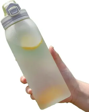 Sports-Water-Bottles Sports Mug, 30.4oz Large Capacity Fitness Water Bottle with Carrying Handle, Tea Leak, Outdoor Portable Water Bottle for Men and Women (Color : White, Size : 30.4oz)