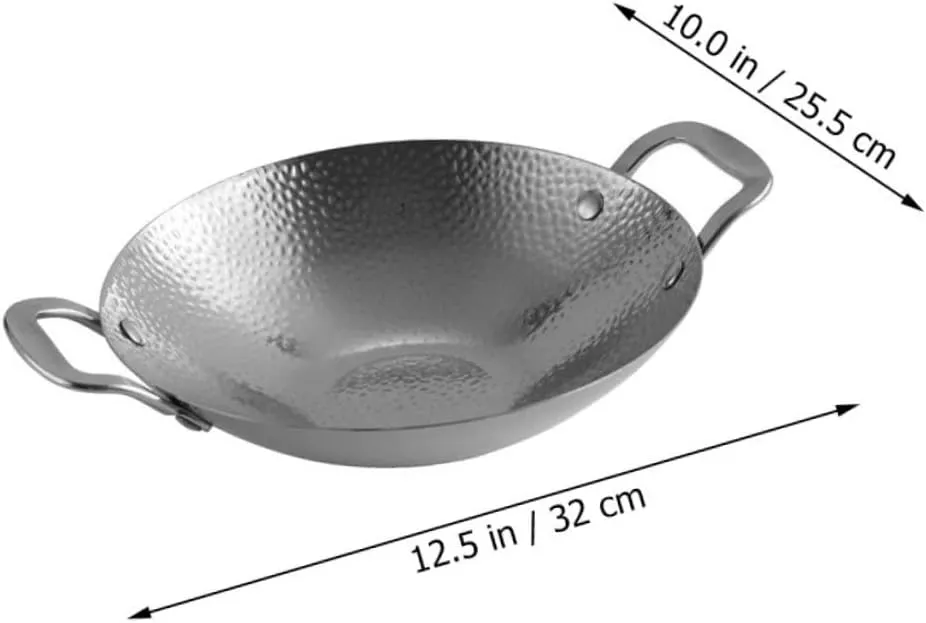 Stainless Steel Cooking Pot with Double Handle Hammered Design for Home and Restaurant Use Non-stick for Easy Cleaning Energy Saving and Rapid Heating Kitchen Pot