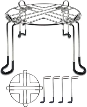 Stainless Steel Countertop Stand with Rubberized Non-Slip Feet, 9" Diameter by 6" Tall, Compatible with Berkey Big, Travel, Royal Gravity-fed Water Filter System and other Gravity Tanks