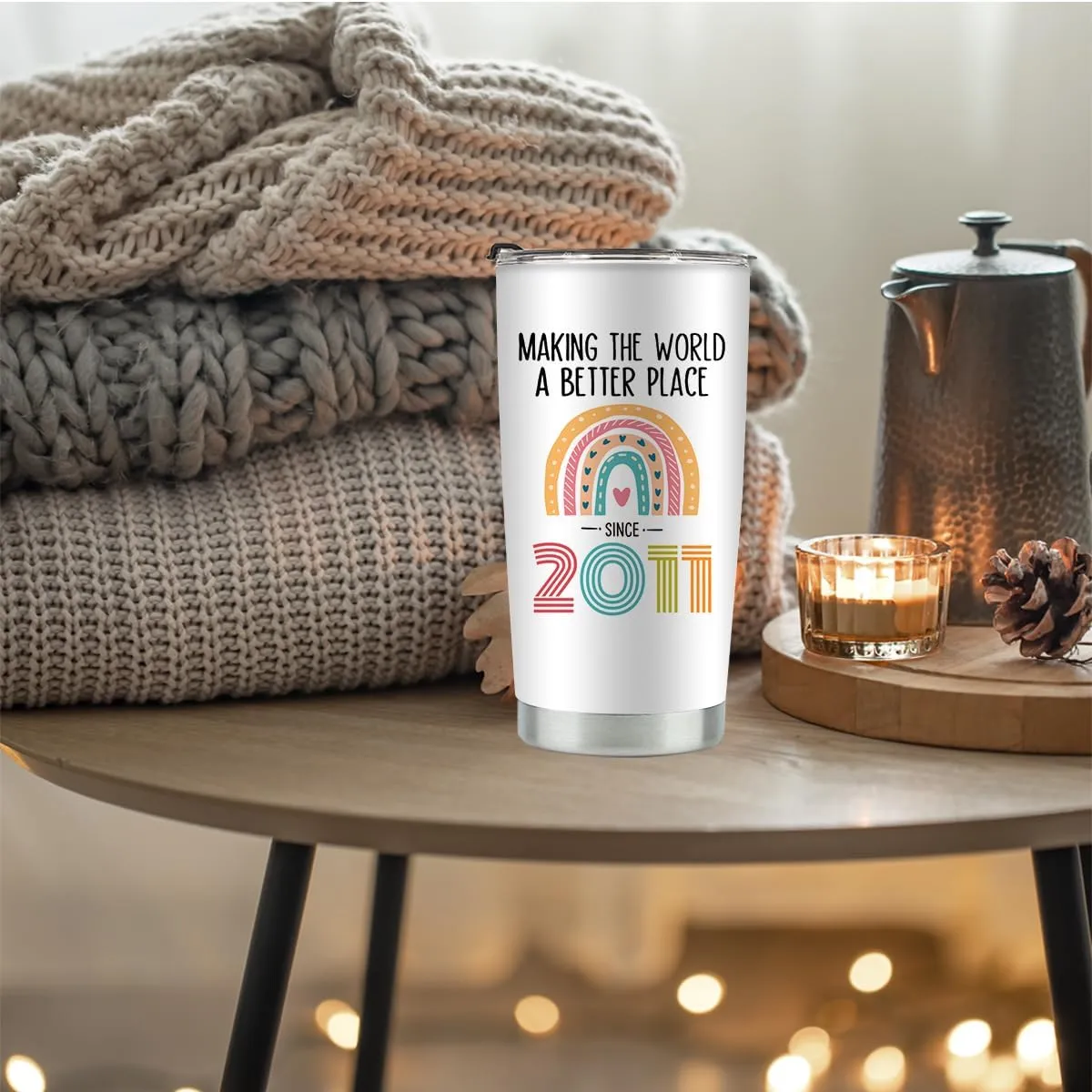 Stainless Steel Vacuum Insulated Tumbler - 20 oz, Perfect 14th Birthday Gift for Girls