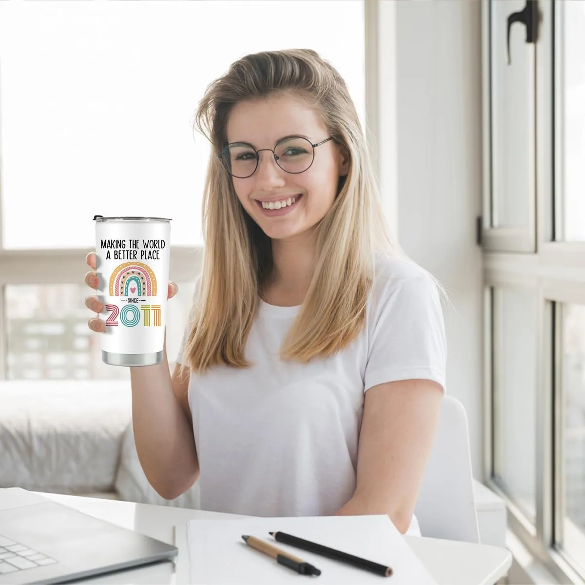 Stainless Steel Vacuum Insulated Tumbler - 20 oz, Perfect 14th Birthday Gift for Girls