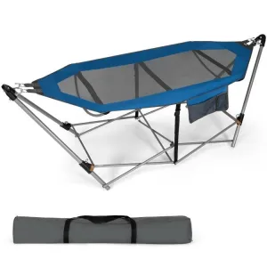 Stand Foldable and End-of-season with Carry Blue Case Portable Hammock Top-tier Camping