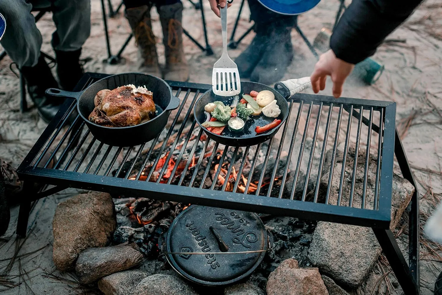 Stansport Powder Coated Steel Portable Camp Grill