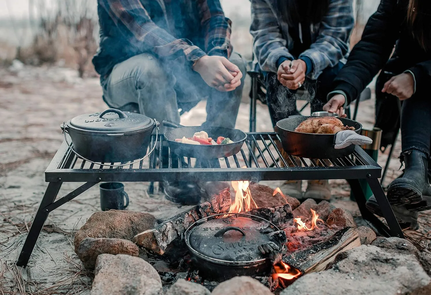 Stansport Powder Coated Steel Portable Camp Grill