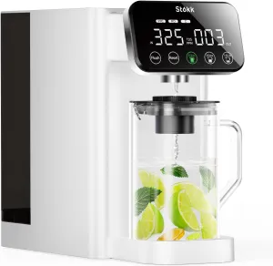 Stokk E1 Reverse Osmosis Water Filter Countertop, 5 Stage RO Water Filter System with Remineralization Glass Pitcher, NSF/ANSI 58&372, Portable No Installation Water Purifier for Home Office