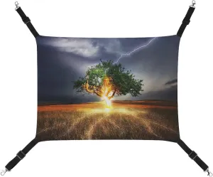Stranger Thunder Flash Cat Hanging Hammock Soft Breathable Pet Cage Dog Hammock with Adjustable Straps and Metal Hooks