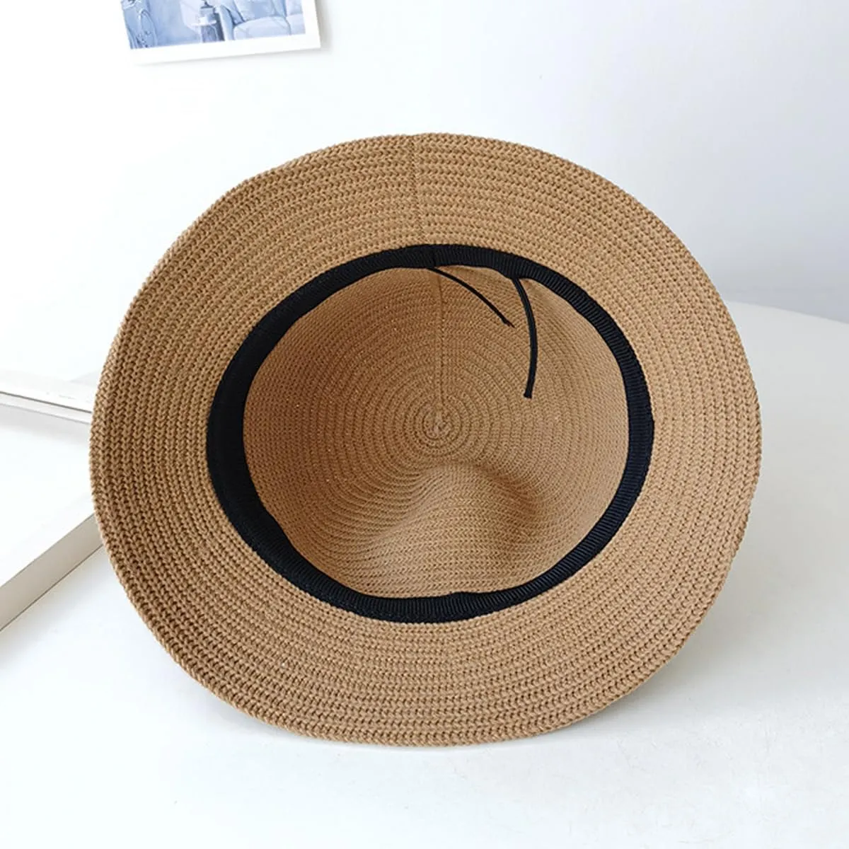 Summer Cloche Sun Hat for Women Packable Vintage Bucket Sun Hats Breathable Bowler Hat