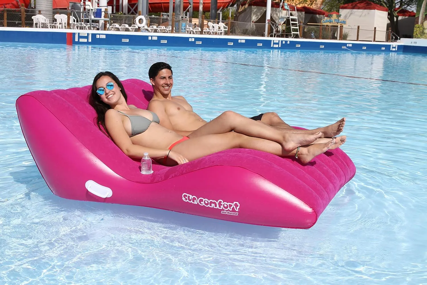 SUN COMFORT COOL SUEDE Double Zero Gravity Lounge, Raspberry
