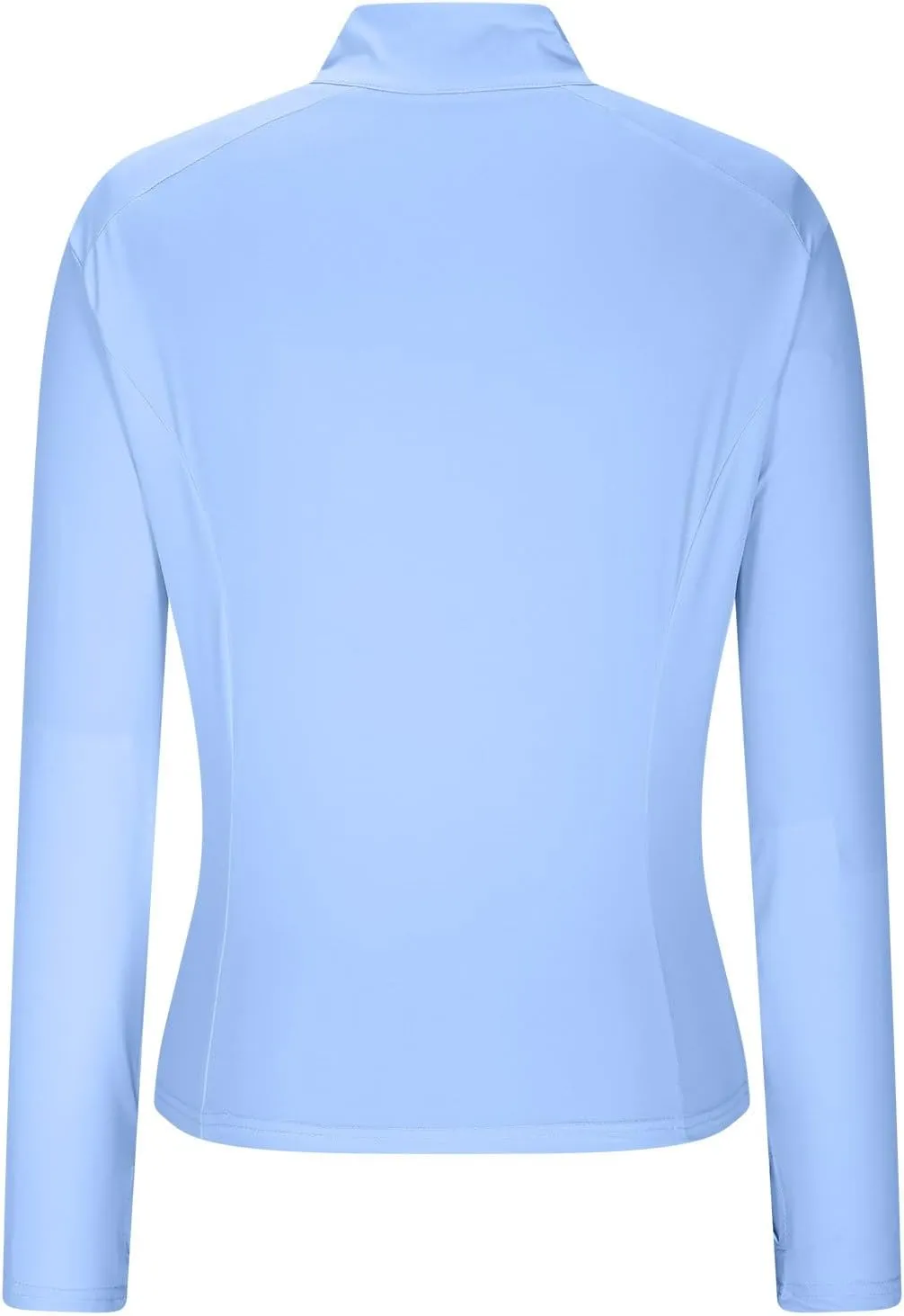 Sun Protection Shirts for Women Long Sleeve Full Zip SPF Crop Jacket Lightweight Hiking Outdoor UV Protection Clothes