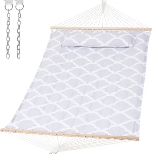 SUNCREAT Replacement Hammock for Stand, 475 lbs Capacity, Two Person Backyard Hammock for Outside, Gray Cloud