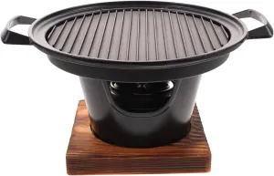 SUPVOX 1set Portable Smokeless Barbecue Grill Compact Roasting Oven for Camping and Home Use Non-stick Lightweight Outdoor Cooking Tool for Meat Fish and Vegetables