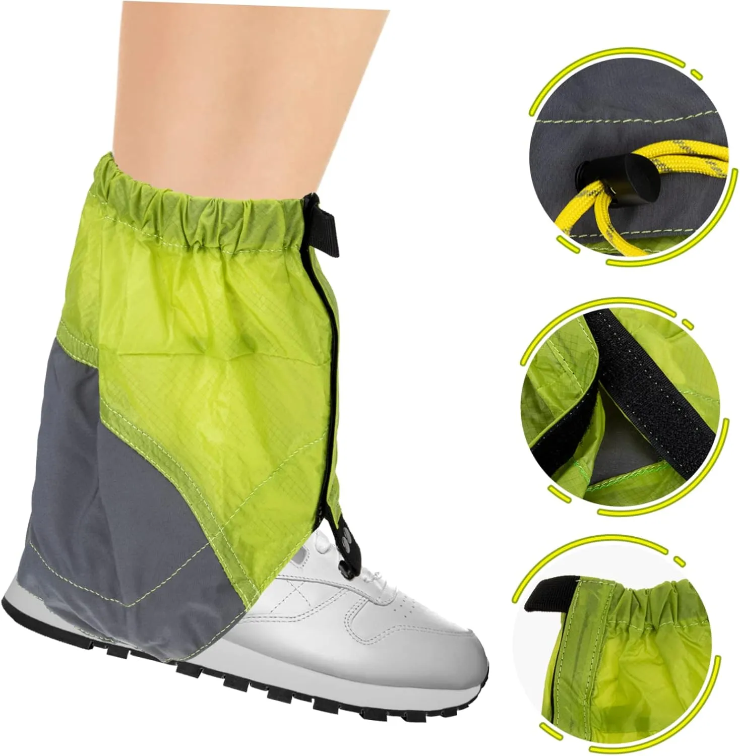 SUPVOX 2 Pairs Snow Boots Leggings Cycling Shoe Covers Ankle Protector Wear-Resist Gaiters Snow Shoe Gaiters