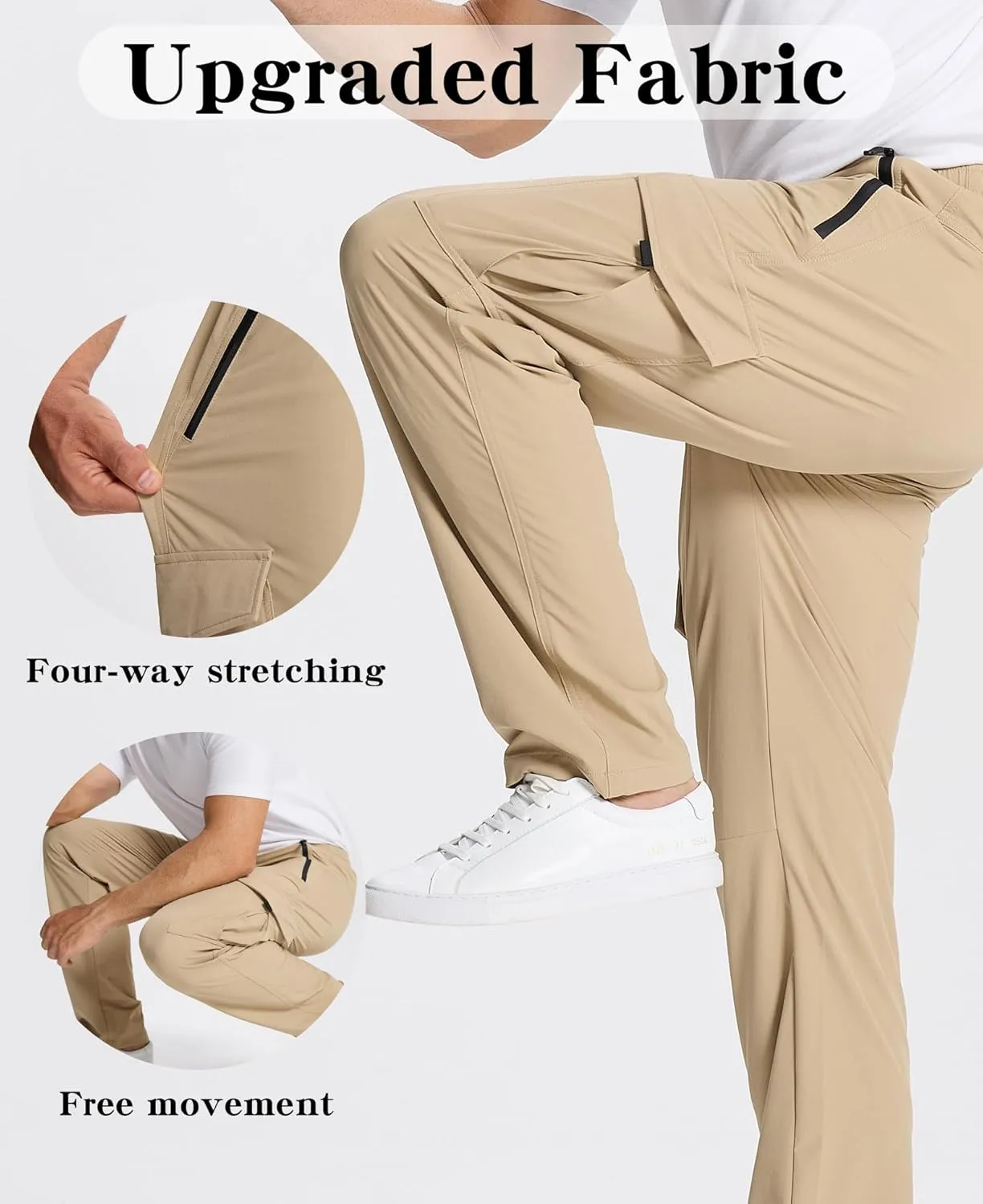 Susclude Waterproof Hiking Pants Men Lightweight Quick Dry Men's Hiking Pants