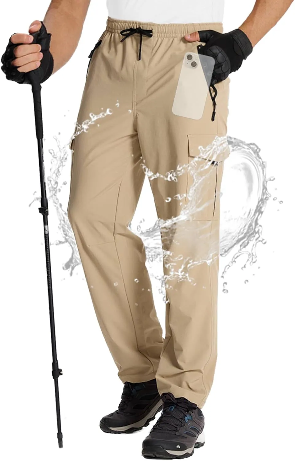 Susclude Waterproof Hiking Pants Men Lightweight Quick Dry Men's Hiking Pants