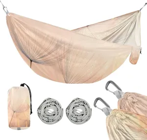 susiyo Portable Camping Hammock Delicate Dandelion Seeds Printed Lightweight Hammock Comfortable Travel Swing with Tree Straps for Camping Hiking Backpacking Travel or Beach - Up to 330lbs