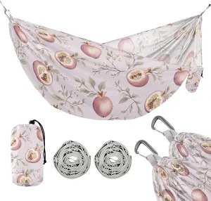susiyo Portable Camping Hammock Pomegranates Printed Lightweight Hammock Comfortable Travel Swing with Tree Straps for Camping Hiking Backpacking Travel or Beach - Up to 330lbs