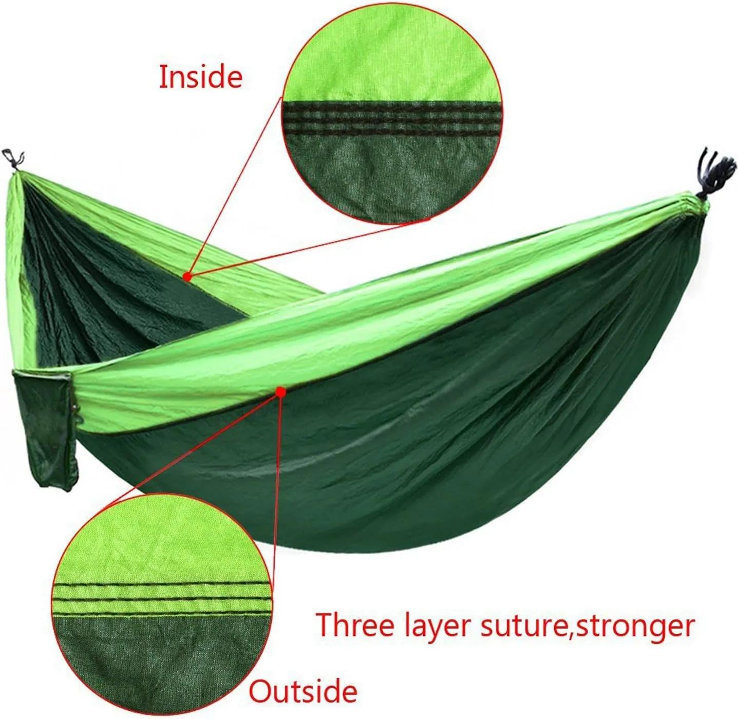 Suyi Double Camping Hammock Swing Set with Tree Straps and Carry Bag,Lightweight Portable Folding Nylon Parachute Hammocks for Travel Garden Outdoor Camp Hiking Backpacking