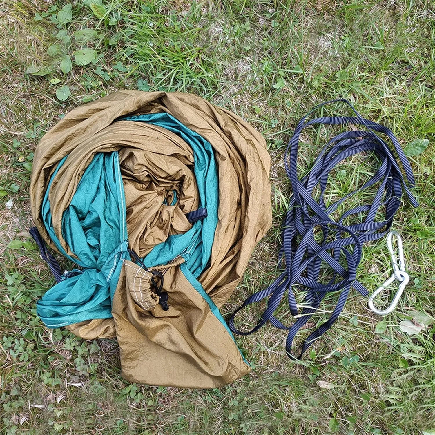 Swing Set Camping Hammock, Nylon Hammock, Portable Lightweight Parachute Hammock With Tree Straps for Backpacking Camping Travel Beach Garden Outdoor Camping Gear Swing Seat ( Color : Blue blue )