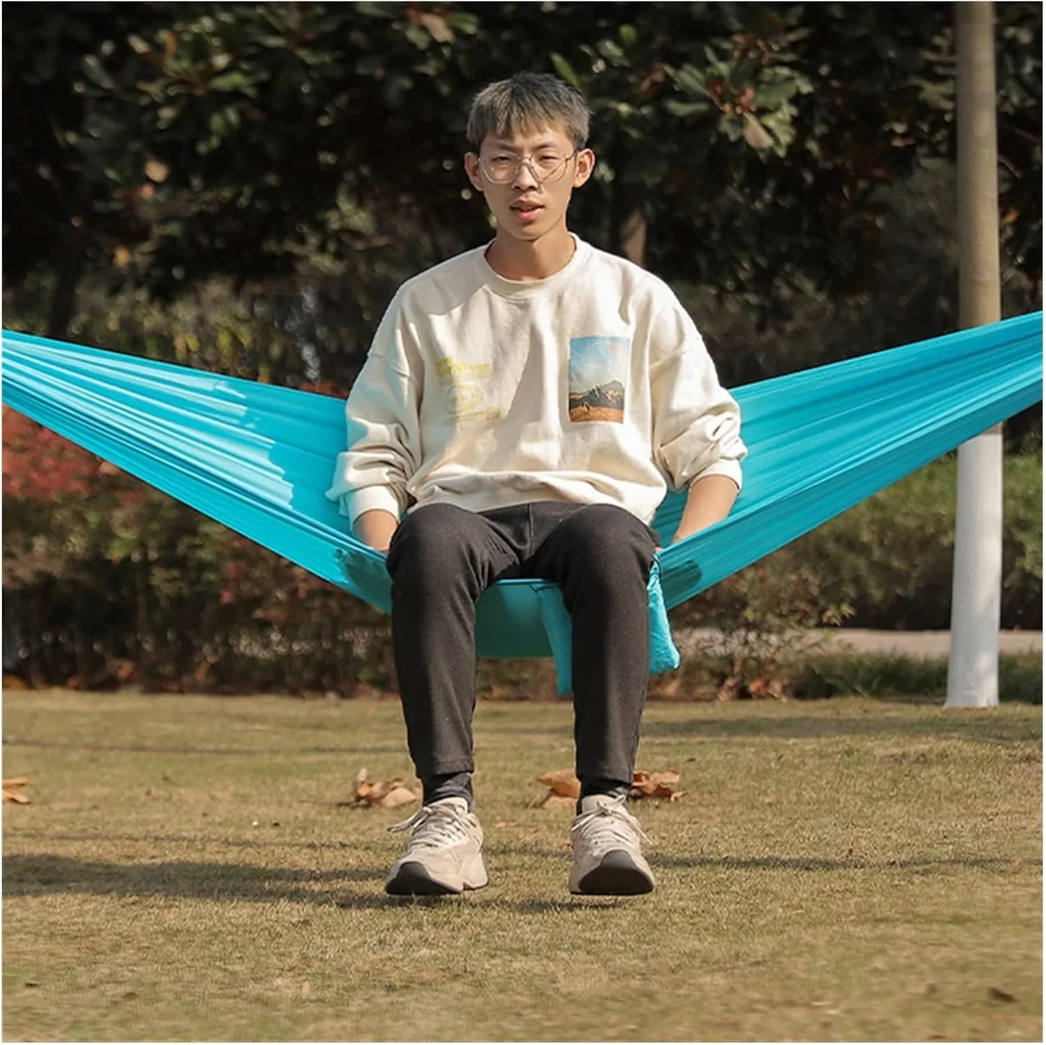 Swings Seats Nylon Hammock with Tear Resistant, Portable Single Hammock, Durable, Breathable, Long Lasting, for Outdoors Play Set Swings (Color : Royal Blue)