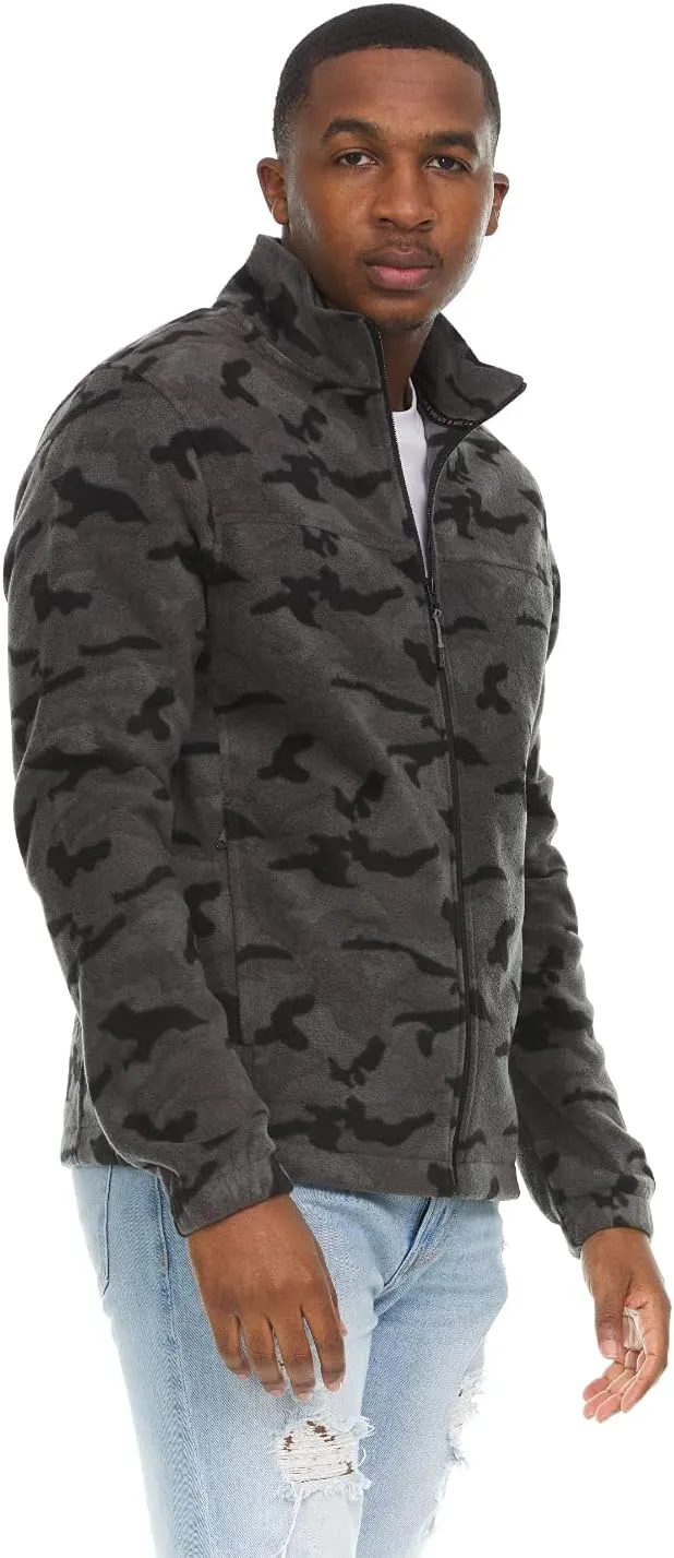 Swiss Alps Mens Full Zip Performance Polar Fleece Jacket Sweatshirt with Pockets