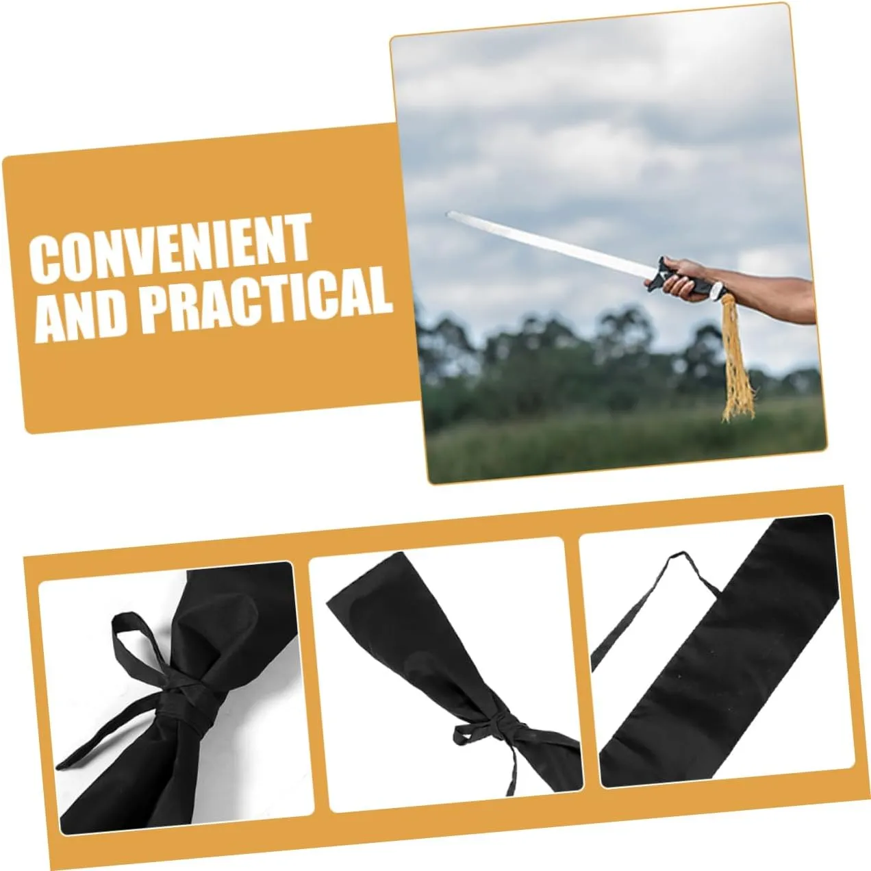 Sword Bag Pouch Small Shoulder Holder Foldable Carrying Back Strap Carry Bag Sheathe Camp Carrying Case