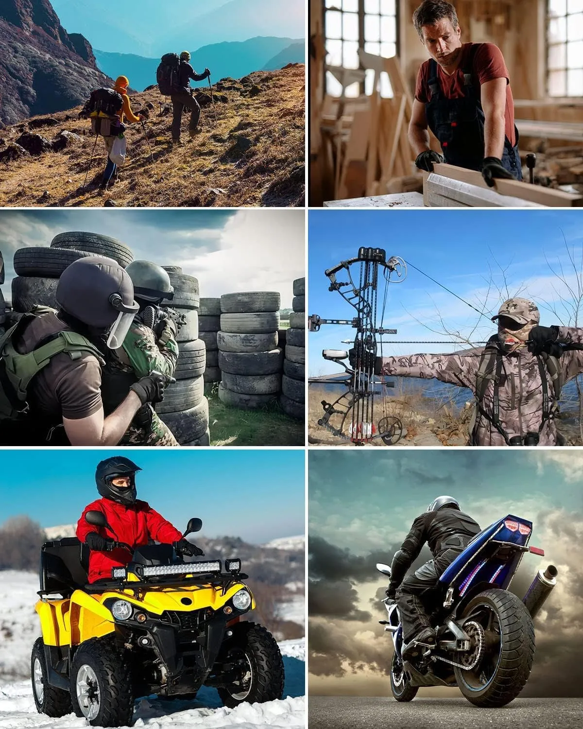 Tactical Gloves for Men and Women, Motorcycle Gloves Black Touchscreen with Hard Shell for Airsoft, Paintball, Motocross, Hunting, Shooting, Camping, ATV Riding, Outdoor Sports, Work