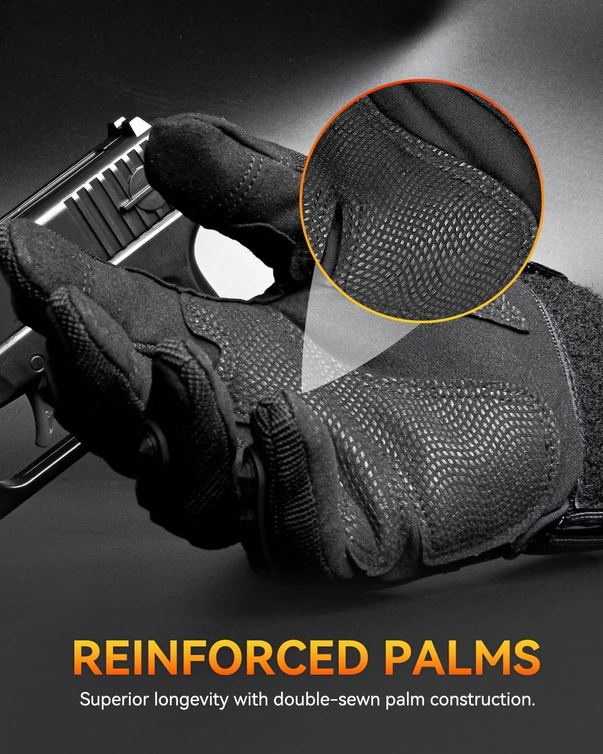 Tactical Gloves for Men and Women, Motorcycle Gloves Black Touchscreen with Hard Shell for Airsoft, Paintball, Motocross, Hunting, Shooting, Camping, ATV Riding, Outdoor Sports, Work