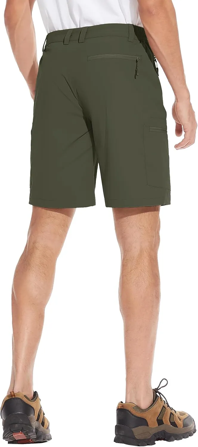 TACVASEN Men's Hiking Cargo Shorts Lightweight Quick Dry Water Resistant Stretch Golf Shorts for Outdoor Fishing Travel