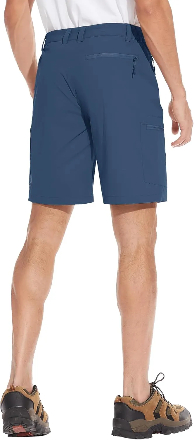 TACVASEN Men's Hiking Cargo Shorts Lightweight Quick Dry Water Resistant Stretch Golf Shorts for Outdoor Fishing Travel