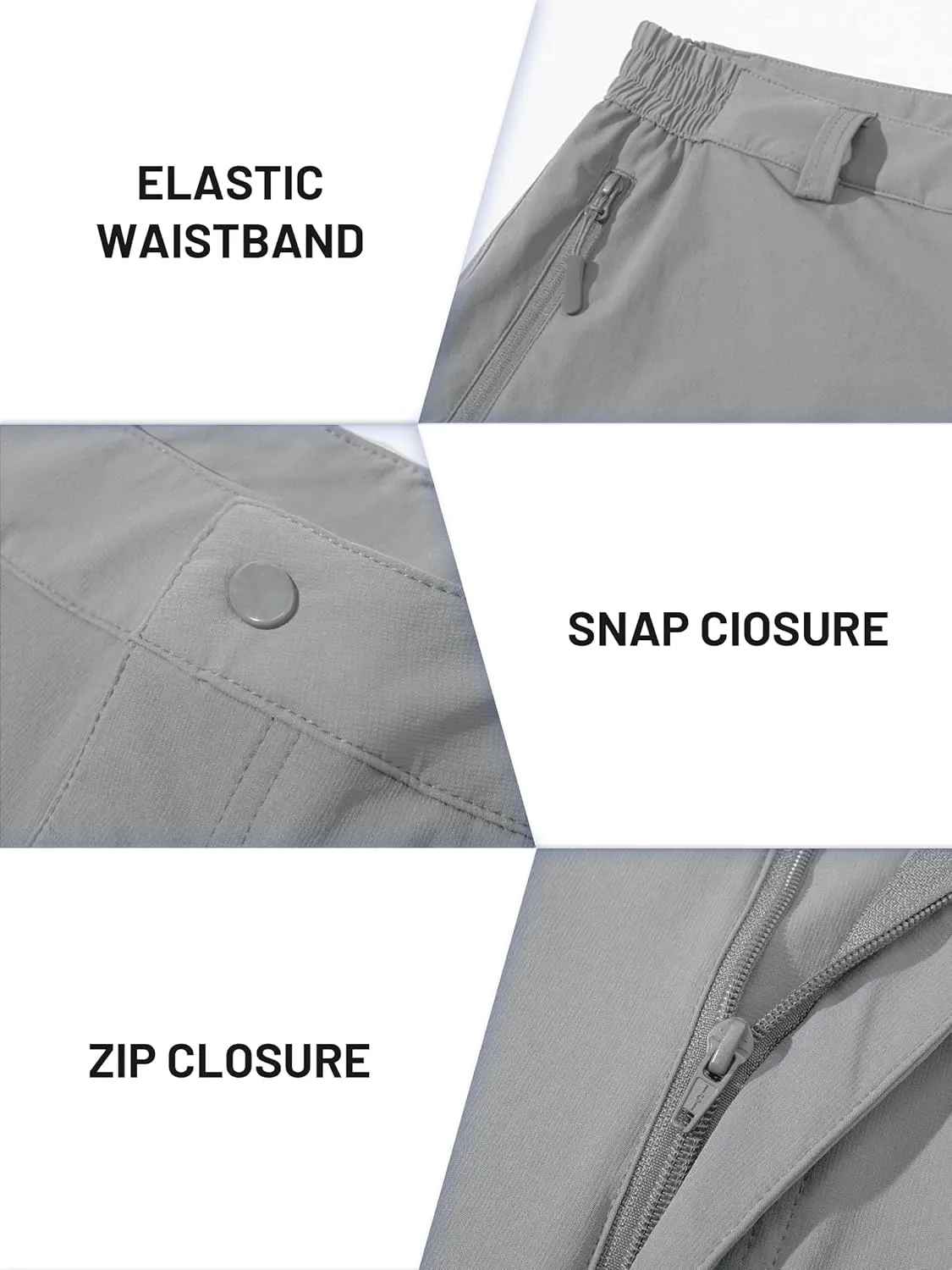 TACVASEN Men's Hiking Cargo Shorts Lightweight Quick Dry Water Resistant Stretch Golf Shorts for Outdoor Fishing Travel