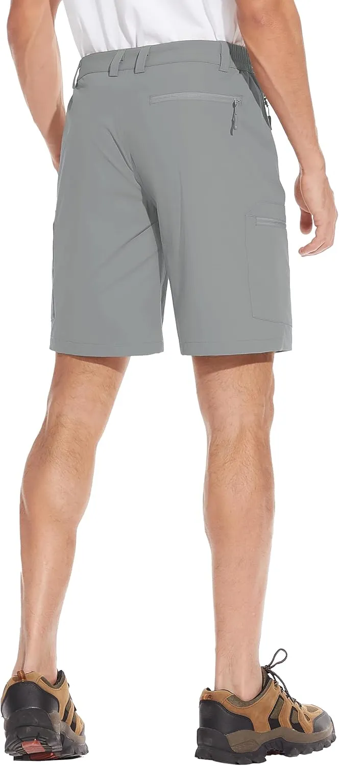 TACVASEN Men's Hiking Cargo Shorts Lightweight Quick Dry Water Resistant Stretch Golf Shorts for Outdoor Fishing Travel