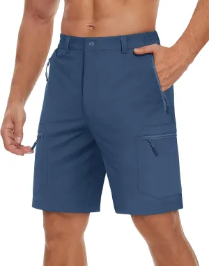 TACVASEN Men's Hiking Cargo Shorts Lightweight Quick Dry Water Resistant Stretch Golf Shorts for Outdoor Fishing Travel