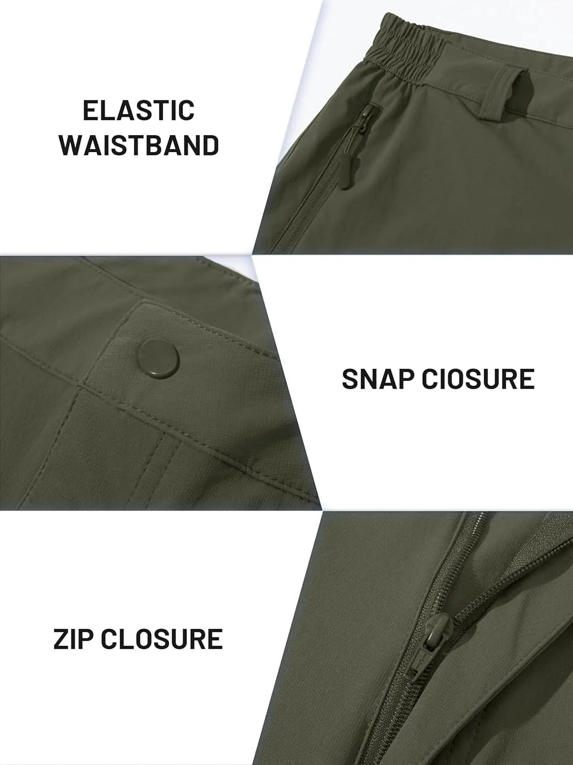 TACVASEN Men's Hiking Cargo Shorts Lightweight Quick Dry Water Resistant Stretch Golf Shorts for Outdoor Fishing Travel