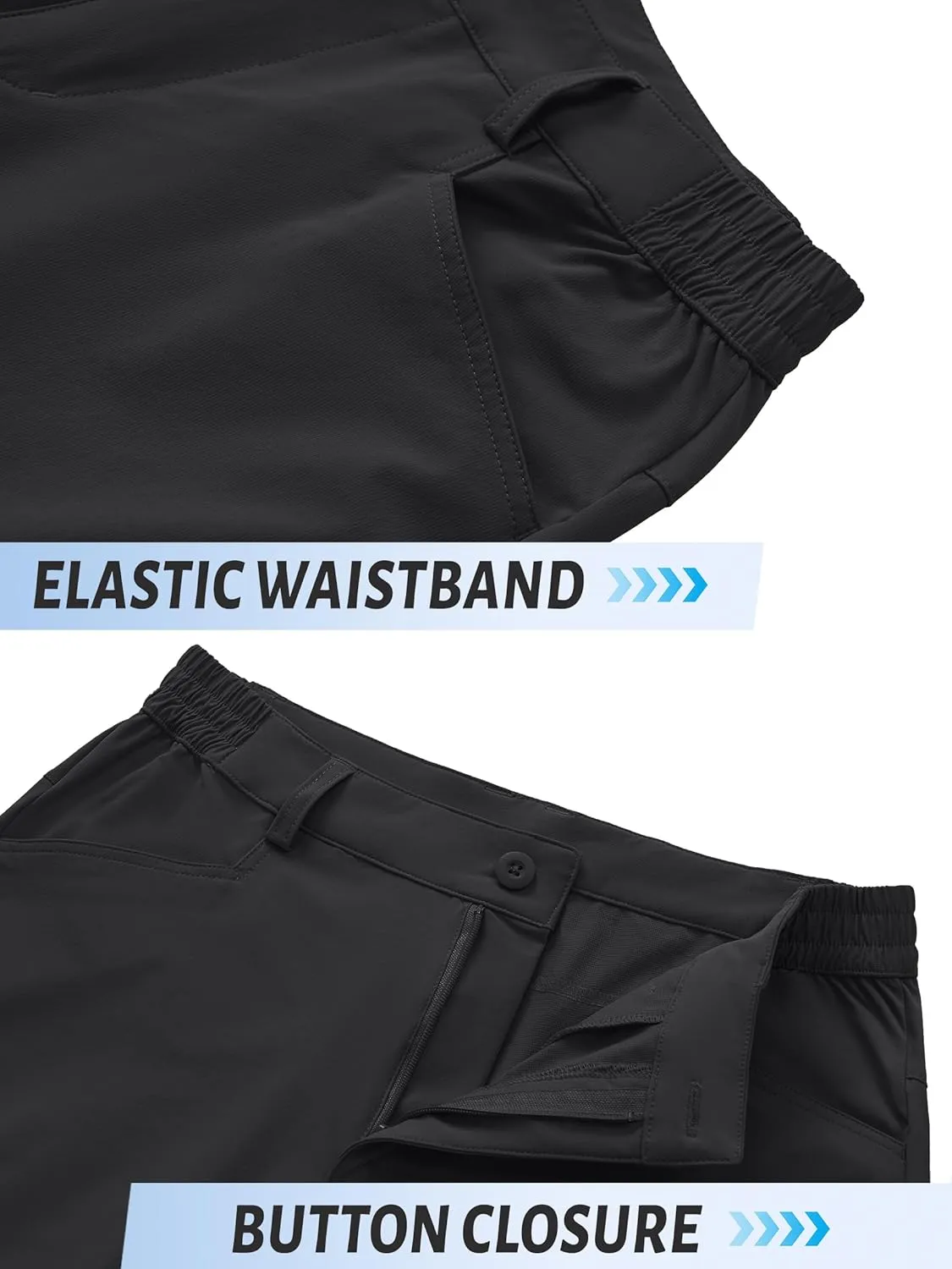 TACVASEN Men's Hiking Pants Lightweight Quick Dry Ripstop Water Resistant Stretchy Work Pants for Climbing Travel Casual