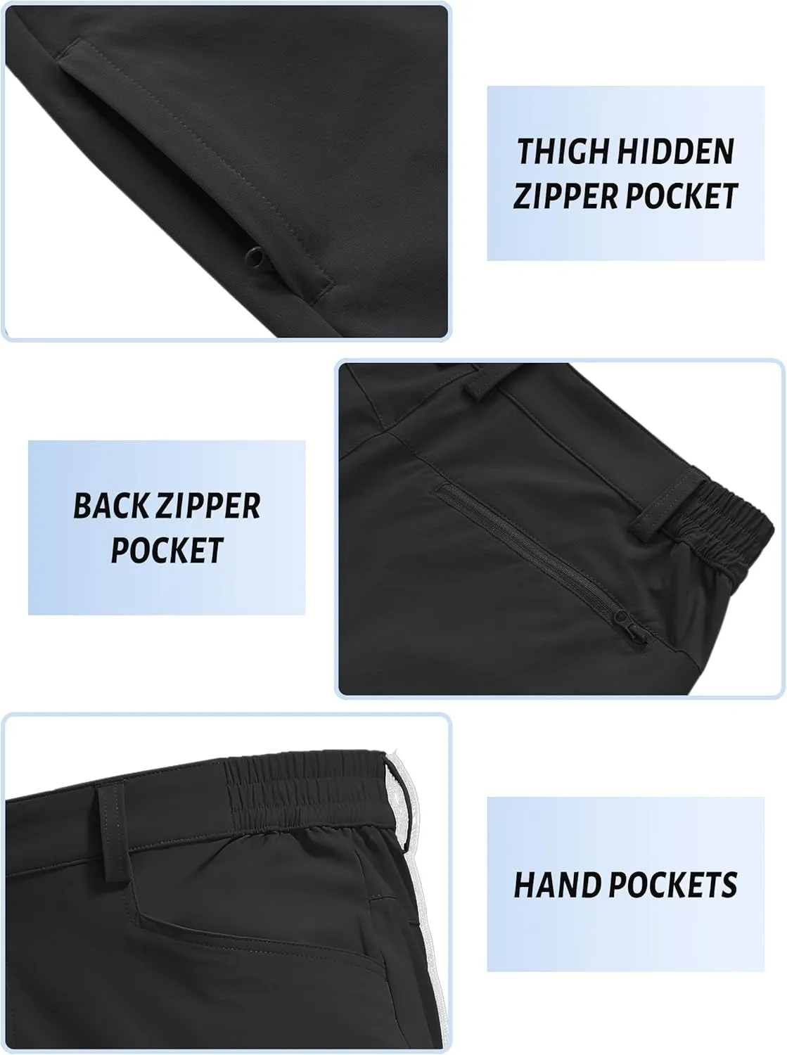 TACVASEN Men's Hiking Pants Lightweight Quick Dry Ripstop Water Resistant Stretchy Work Pants for Climbing Travel Casual