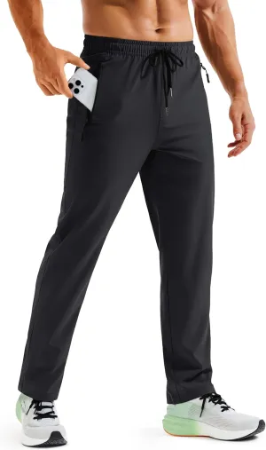 TACVASEN Mens Lighweight Hiking Pants Athletic Casual Quick Dry Stretch Water Resistant Joggers with Pockets Workout Gym