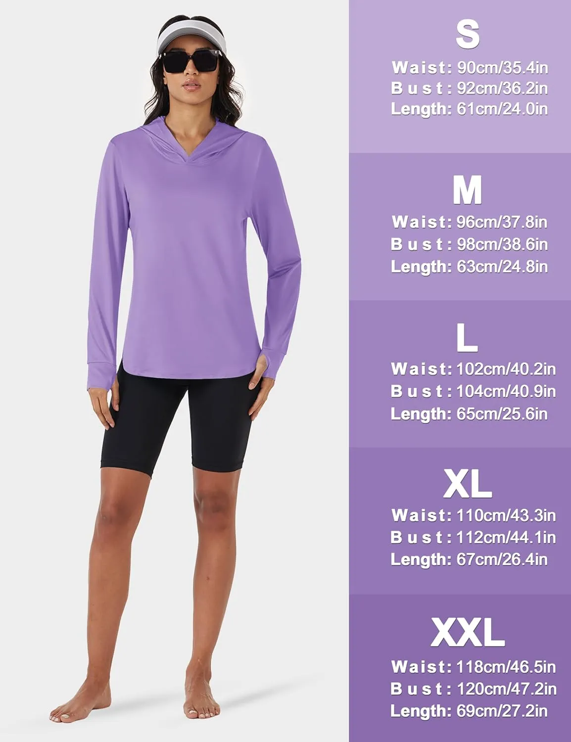 TACVASEN Women's UPF 80  UV Protection Hoodie Lightweight Long Sleeves Quick Dry Fishing Running Workout Shirt Outdoor