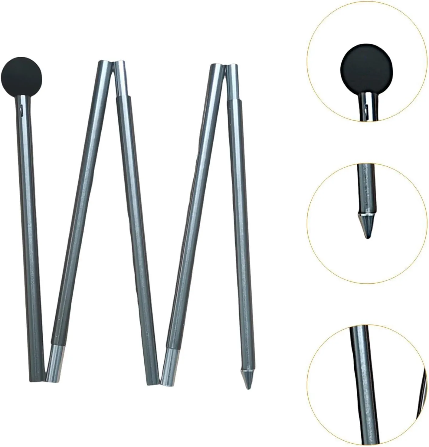 Tarp Pole, Tent Pole Aluminum Alloy,Tent Rod Canopy Rod for Beach Hiking Awning,Outdoor Camping