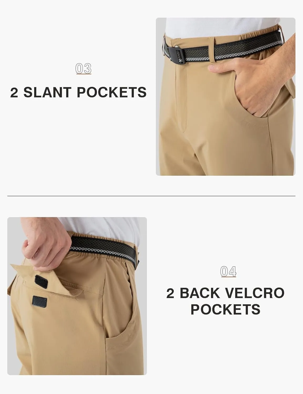 TBMPOY Men's Hiking Pants Lightweight 6 Cargo Pockets Quick Dry Water Resistant Outdoor Travel Work Fishing