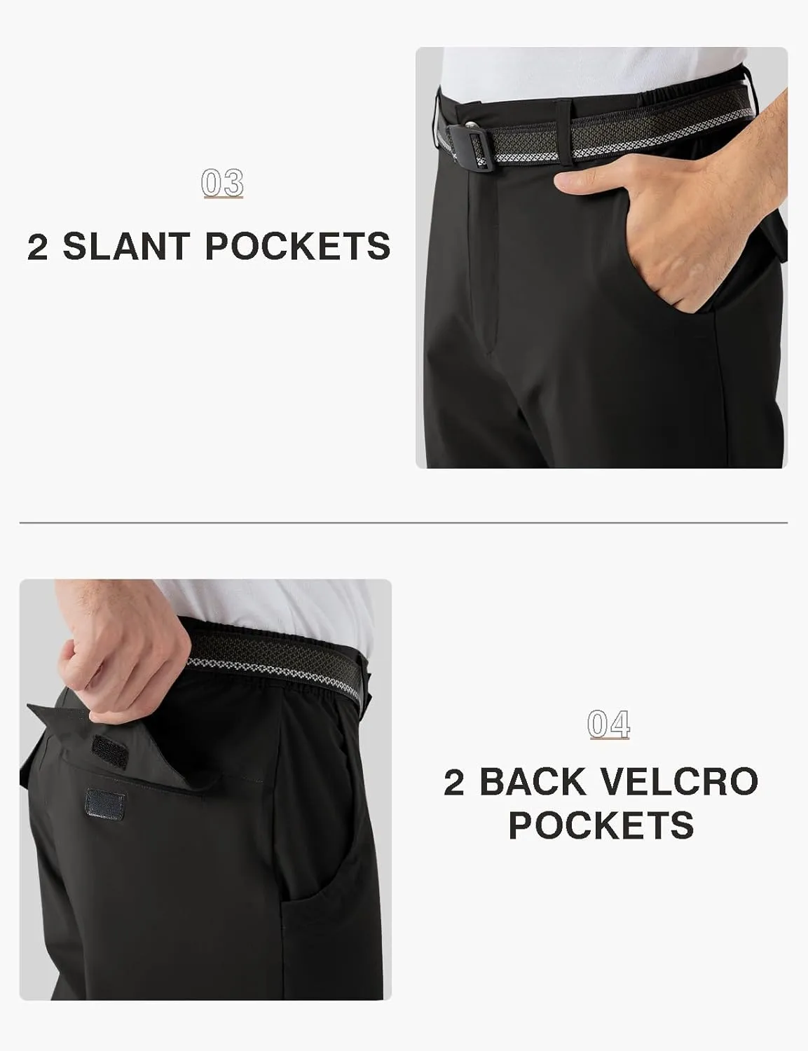 TBMPOY Men's Hiking Pants Lightweight 6 Cargo Pockets Quick Dry Water Resistant Outdoor Travel Work Fishing